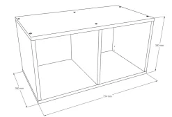 Bibliothèque modulaire MODUS blanc 2x1