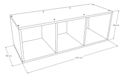 Bibliothèque modulaire MODUS blanc 3x1