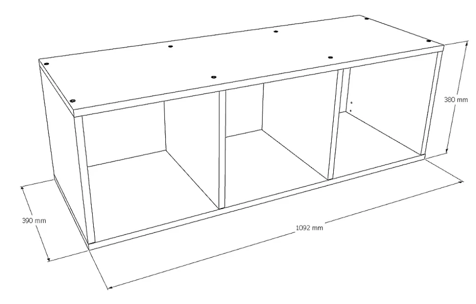 Bibliothèque modulaire MODUS blanc 3x1
