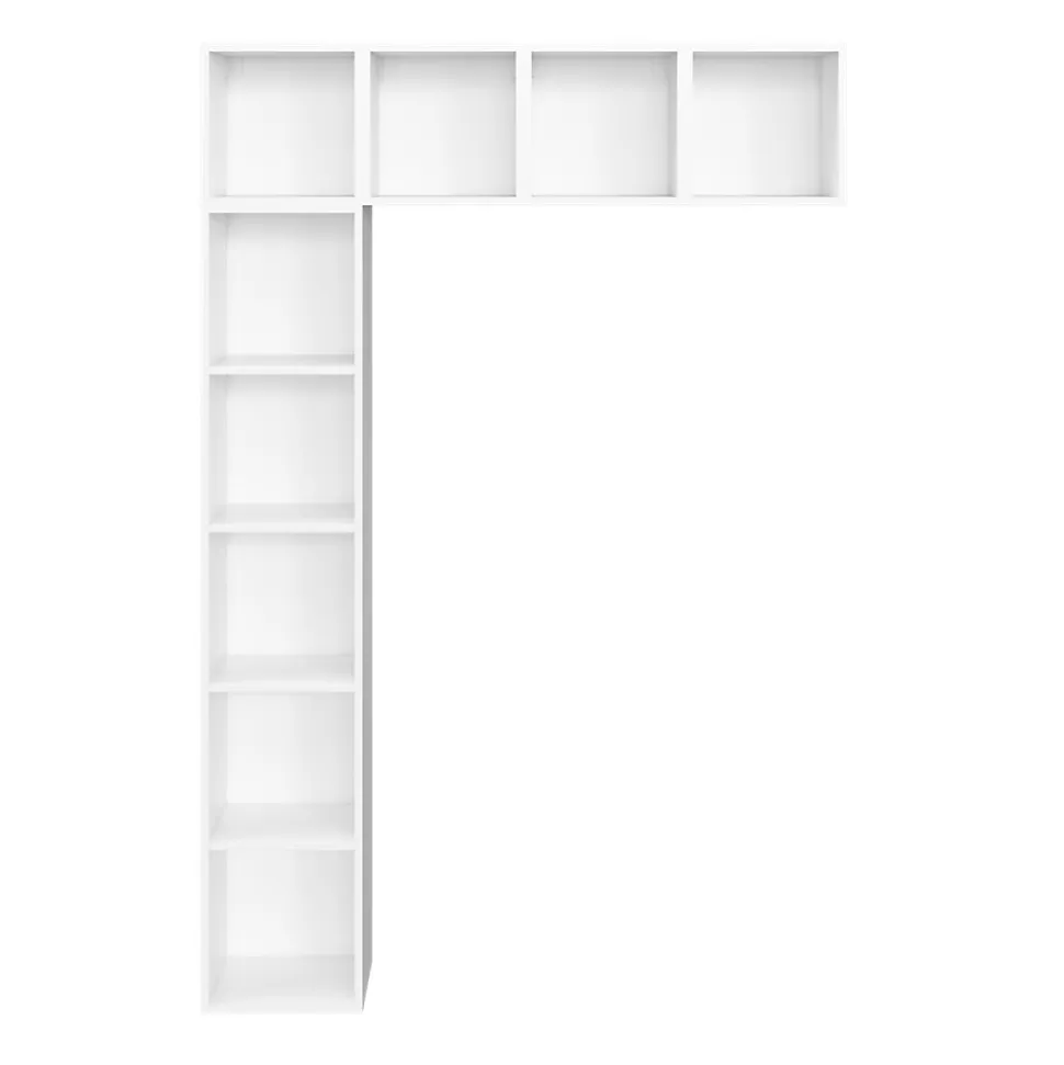 Bibliothéque murale blanc GoodHome Atomia H.225 x L.150 x P.35 cm