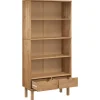 Bibliothèque OTTA avec 2 tiroirs Marron Bois massif pin vidaXL