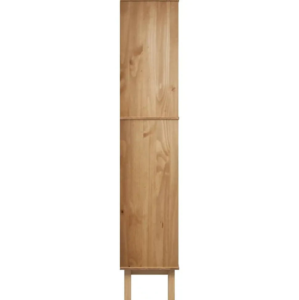 Bibliothèque OTTA avec 2 tiroirs Marron Bois massif pin vidaXL