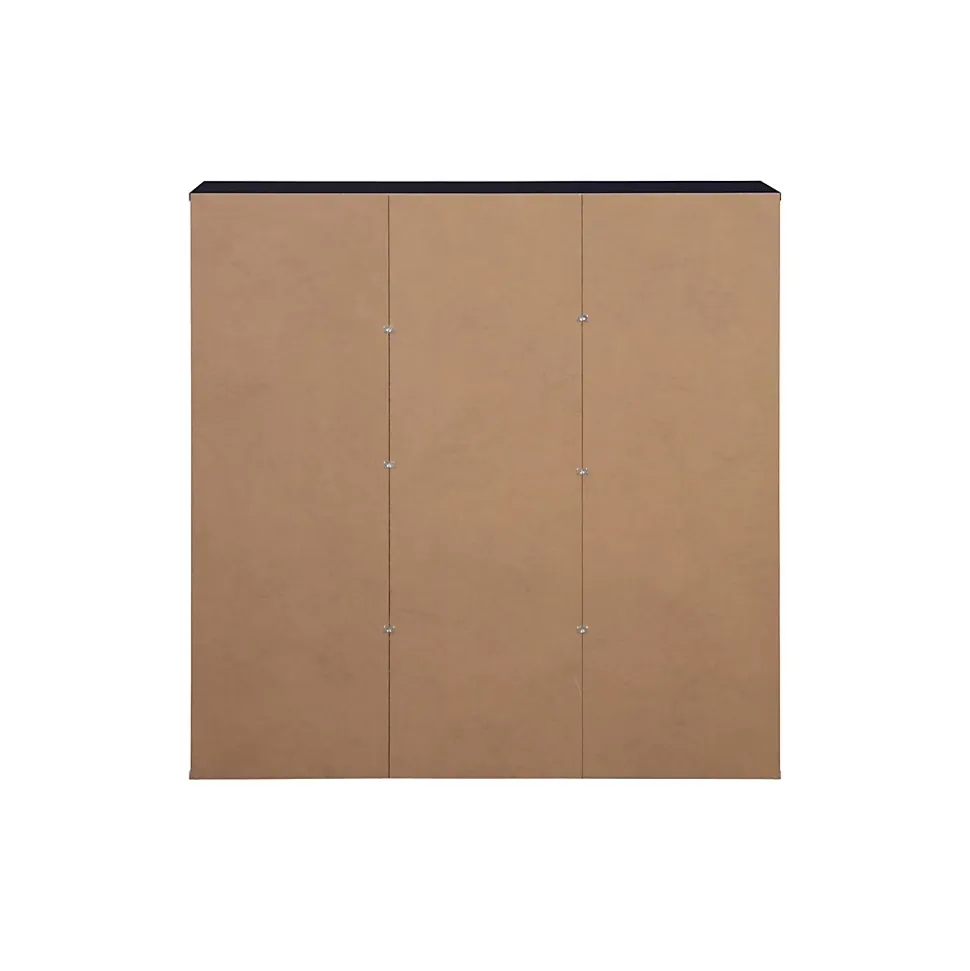 Bibliothèque Rebecca Mobili Kachnar 90x90x30 Aggloméré Noir Moderne