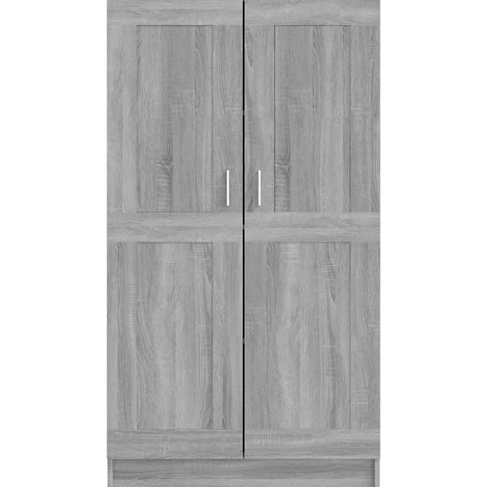 Bibliothèque Sonoma gris 82,5x30,5x150 cm Bois d'ingénierie vidaXL