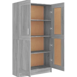 Bibliothèque Sonoma gris 82,5x30,5x150 cm Bois d'ingénierie vidaXL