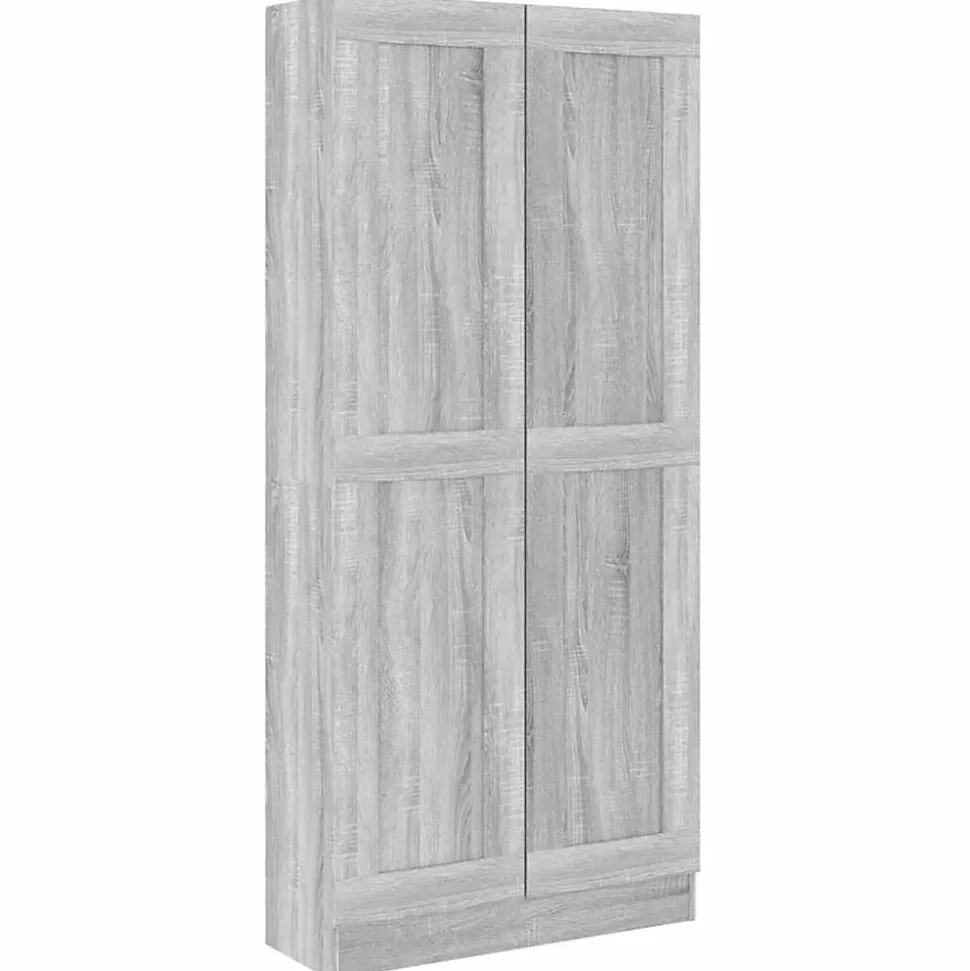 Bibliothèque Sonoma gris 82,5x30,5x185,5 cm Bois d'ingénierie vidaXL