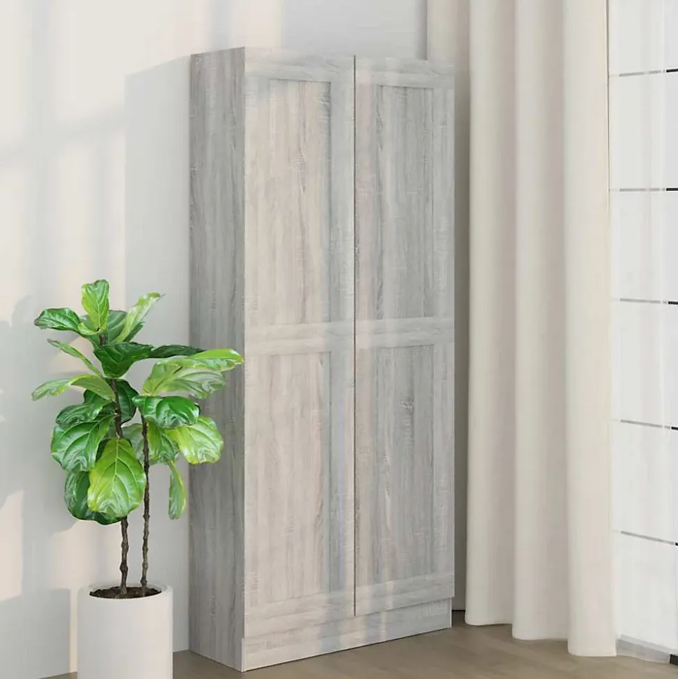 Bibliothèque Sonoma gris 82,5x30,5x185,5 cm Bois d'ingénierie vidaXL