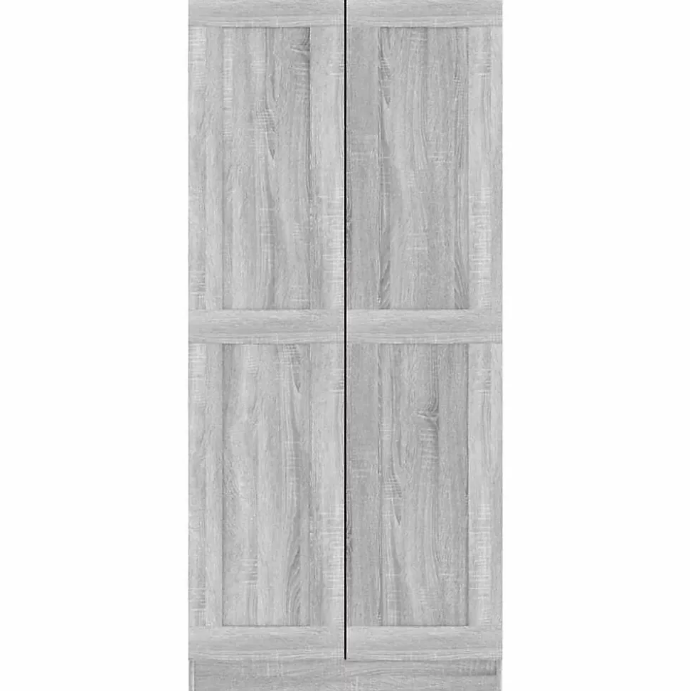 Bibliothèque Sonoma gris 82,5x30,5x185,5 cm Bois d'ingénierie vidaXL