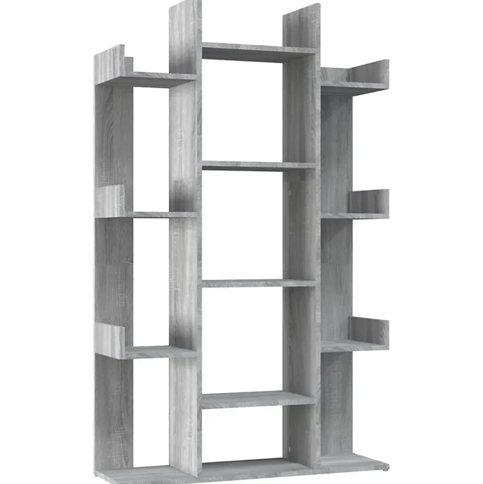 Bibliothèque Sonoma gris 86x25,5x140 cm Bois d'ingénierie vidaXL