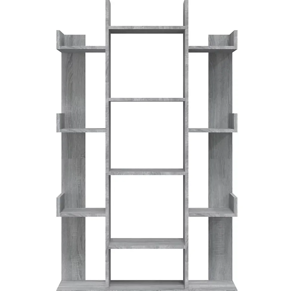 Bibliothèque Sonoma gris 86x25,5x140 cm Bois d'ingénierie vidaXL
