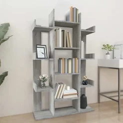 Bibliothèque Sonoma gris 86x25,5x140 cm Bois d'ingénierie vidaXL