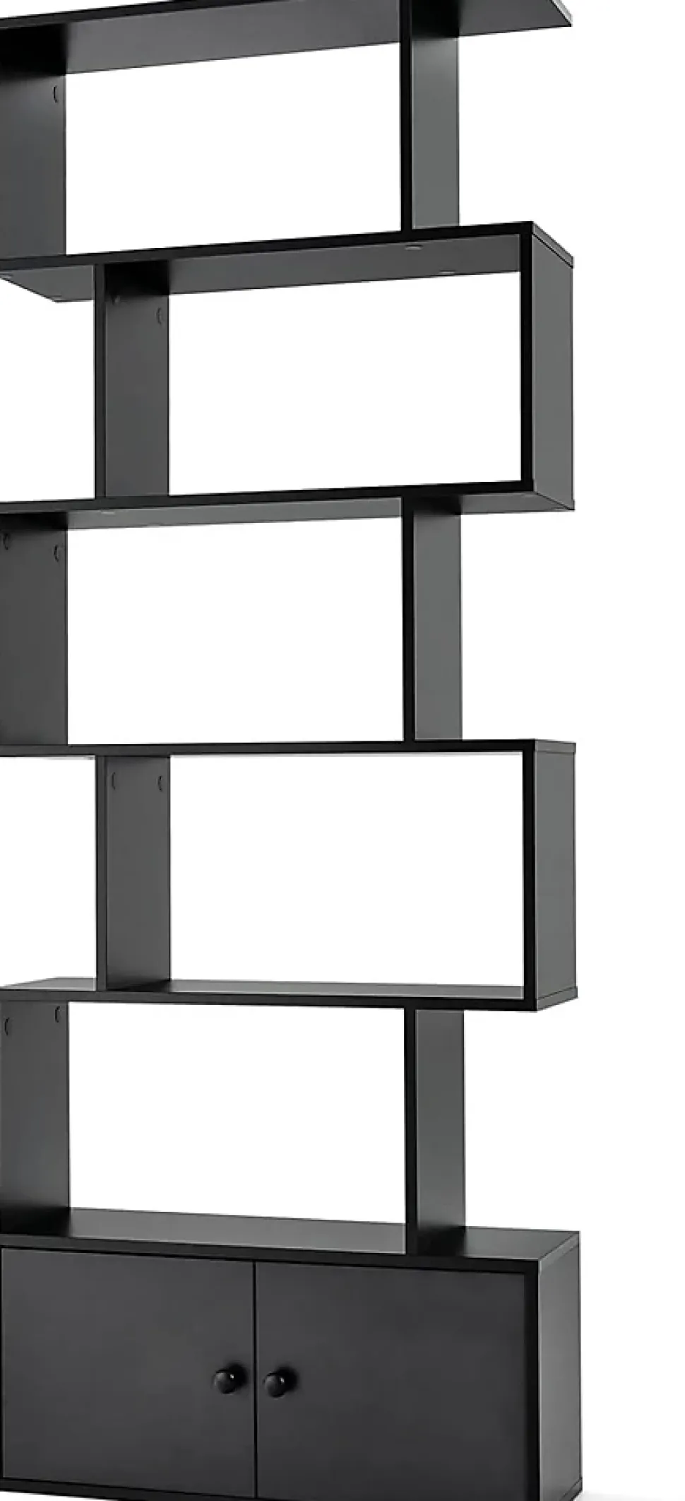 Bibliothèque étagère 5 Niveaux 70x23x183CM avec Armoire Anti-Basculement,Meuble de Rangement Style Industriel,Noir