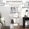Bibliothèque étagère meuble de rangement design contemporain en S 4 étagères 60L x 24l x 148H cm chêne blanc