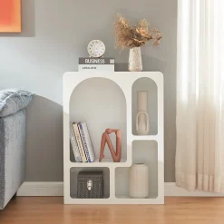 Bibliothèque Vaagaa 80 x 60 x 24 cm blanc en.casa
