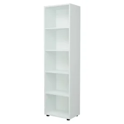 Bibliothèque Vara à 5 niveaux 178 x 49 x 30 cm blanc en.casa
