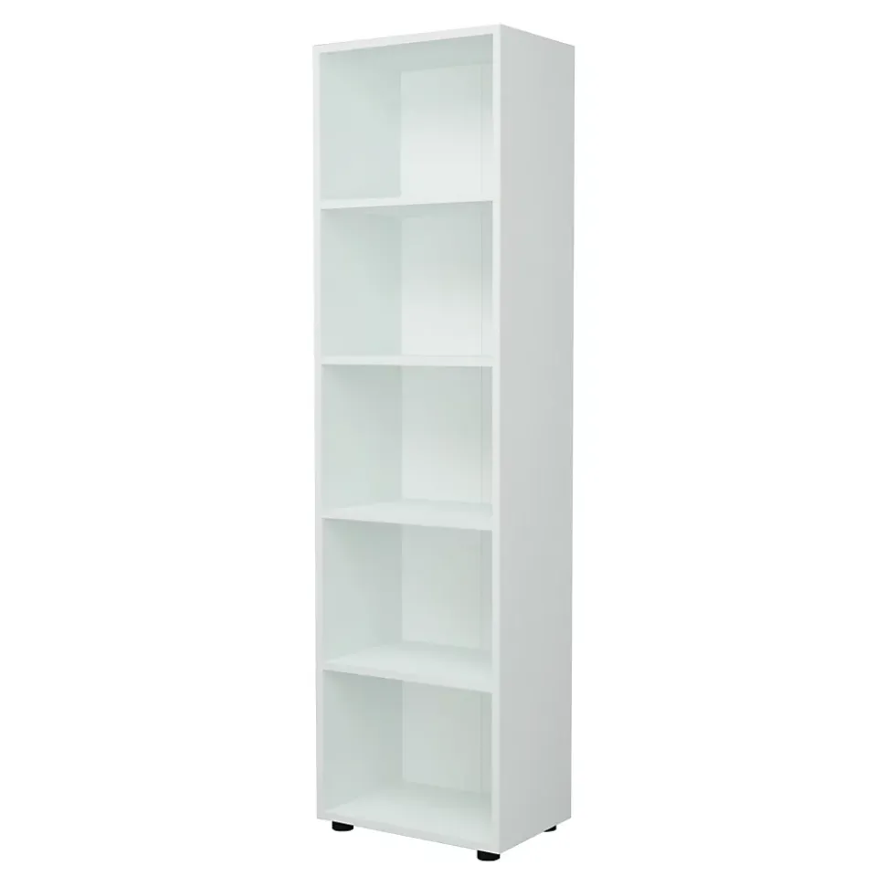 Bibliothèque Vara à 5 niveaux 178 x 49 x 30 cm blanc en.casa