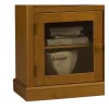 Bibliothèque Vitrine 9 Portes Vitrées Pin Miel Style Anglais L 163 H 170 P 37 cm - L 163 x l 37 x H 170 cm
