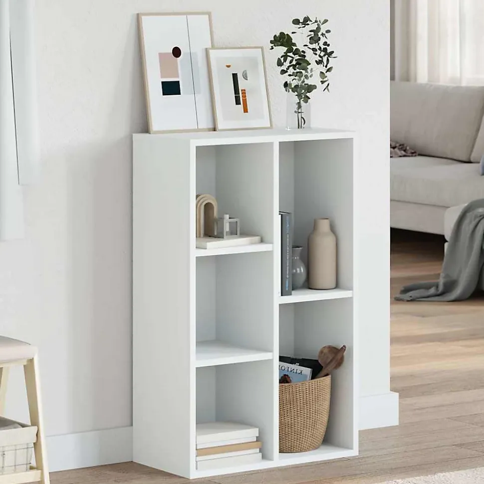 Bibliothèque/Buffet Blanc 50x25x80 cm vidaXL