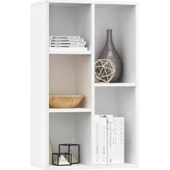 Bibliothèque/Buffet Blanc 50x25x80 cm vidaXL