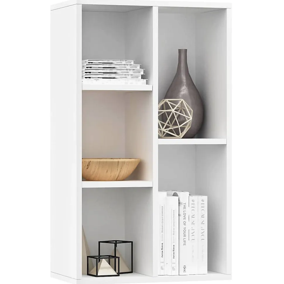 Bibliothèque/Buffet Blanc 50x25x80 cm vidaXL