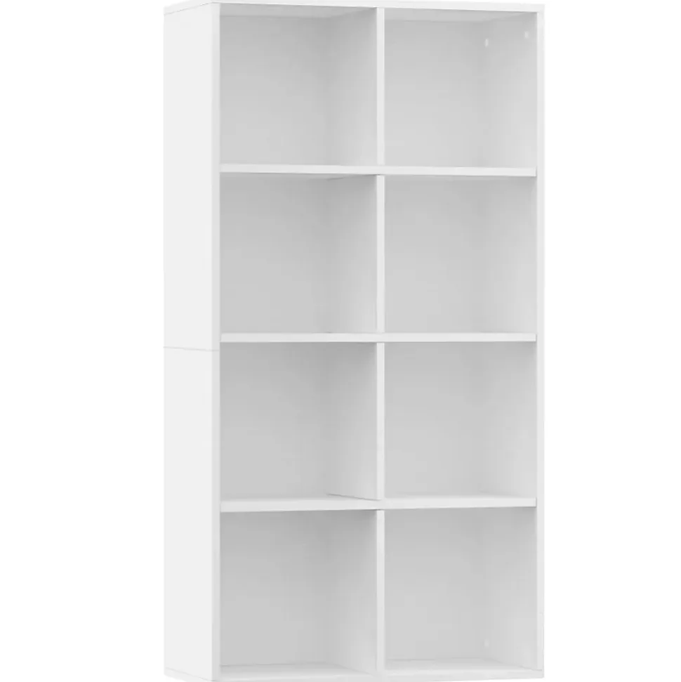 Bibliothèque/Buffet Blanc 66x30x130 cm Bois d'ingénierie vidaXL