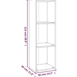 Bibliothèque/Meuble TV chêne marron 36x30x114cm bois ingénierie vidaXL