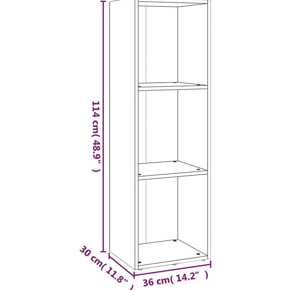 Bibliothèque/Meuble TV chêne marron 36x30x114cm bois ingénierie vidaXL