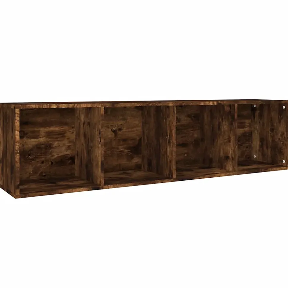 Bibliothèque/Meuble TV Chêne fumé 36x30x143cm Bois d'ingénierie vidaXL