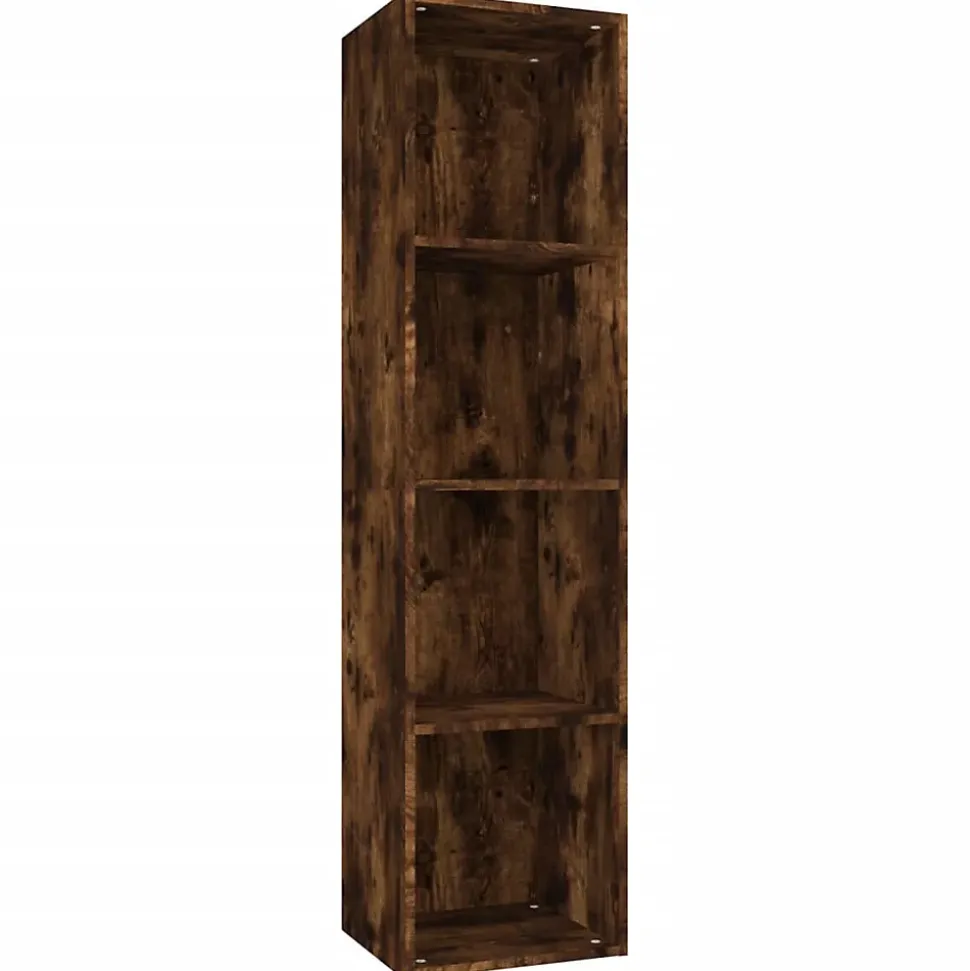 Bibliothèque/Meuble TV Chêne fumé 36x30x143cm Bois d'ingénierie vidaXL