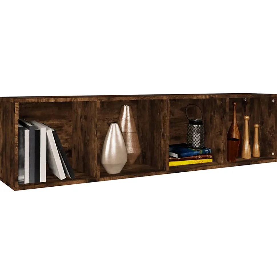 Bibliothèque/Meuble TV Chêne fumé 36x30x143cm Bois d'ingénierie vidaXL