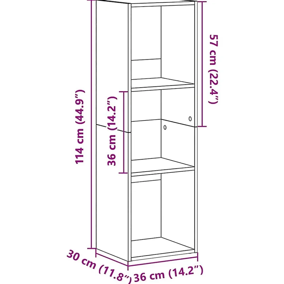 Bibliothèque/Meuble TV Gris brillant vidaXL