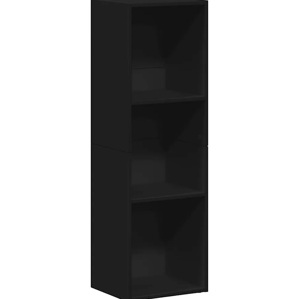Bibliothèque/Meuble TV noir 36x30x114 cm bois d'ingénierie vidaXL