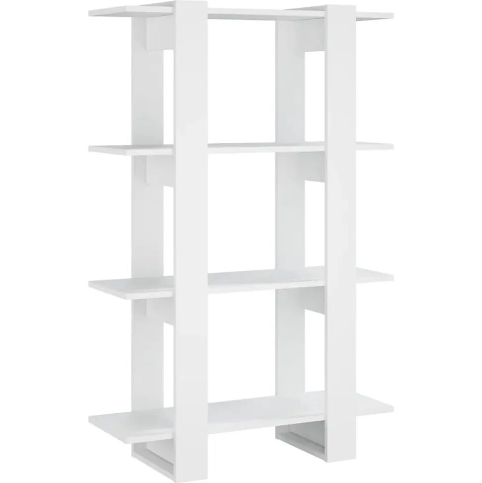 Bibliothèque/Séparateur de pièce Blanc 80x30x123,5 cm vidaXL