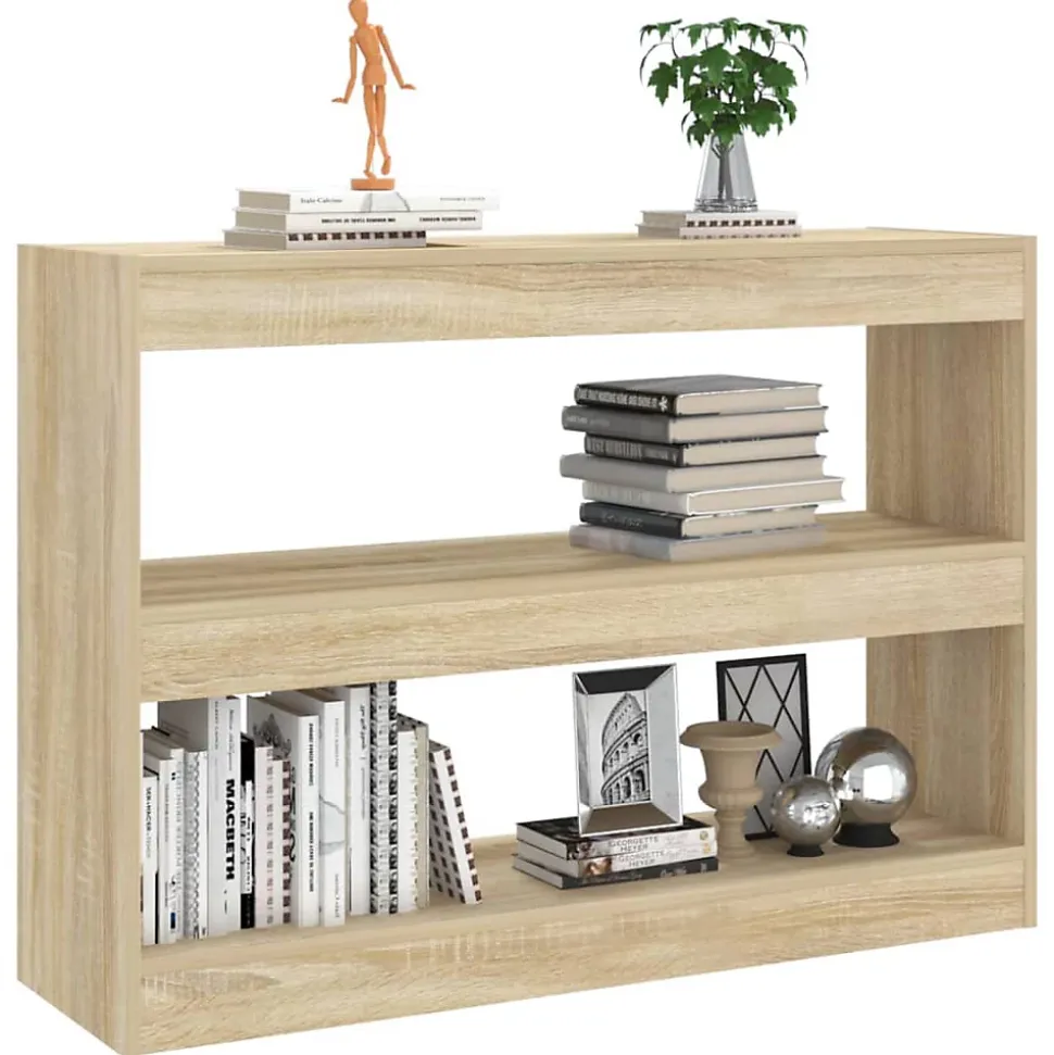Bibliothèque/Séparateur de pièce Chêne Sonoma 100x30x72 cm