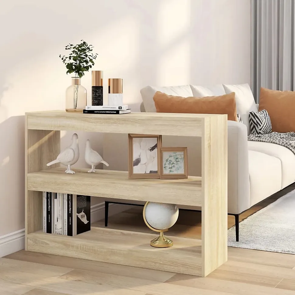 Bibliothèque/Séparateur de pièce Chêne Sonoma 100x30x72 cm