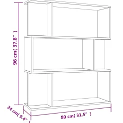 Bibliothèque/Séparateur de pièce Gris béton vidaXL