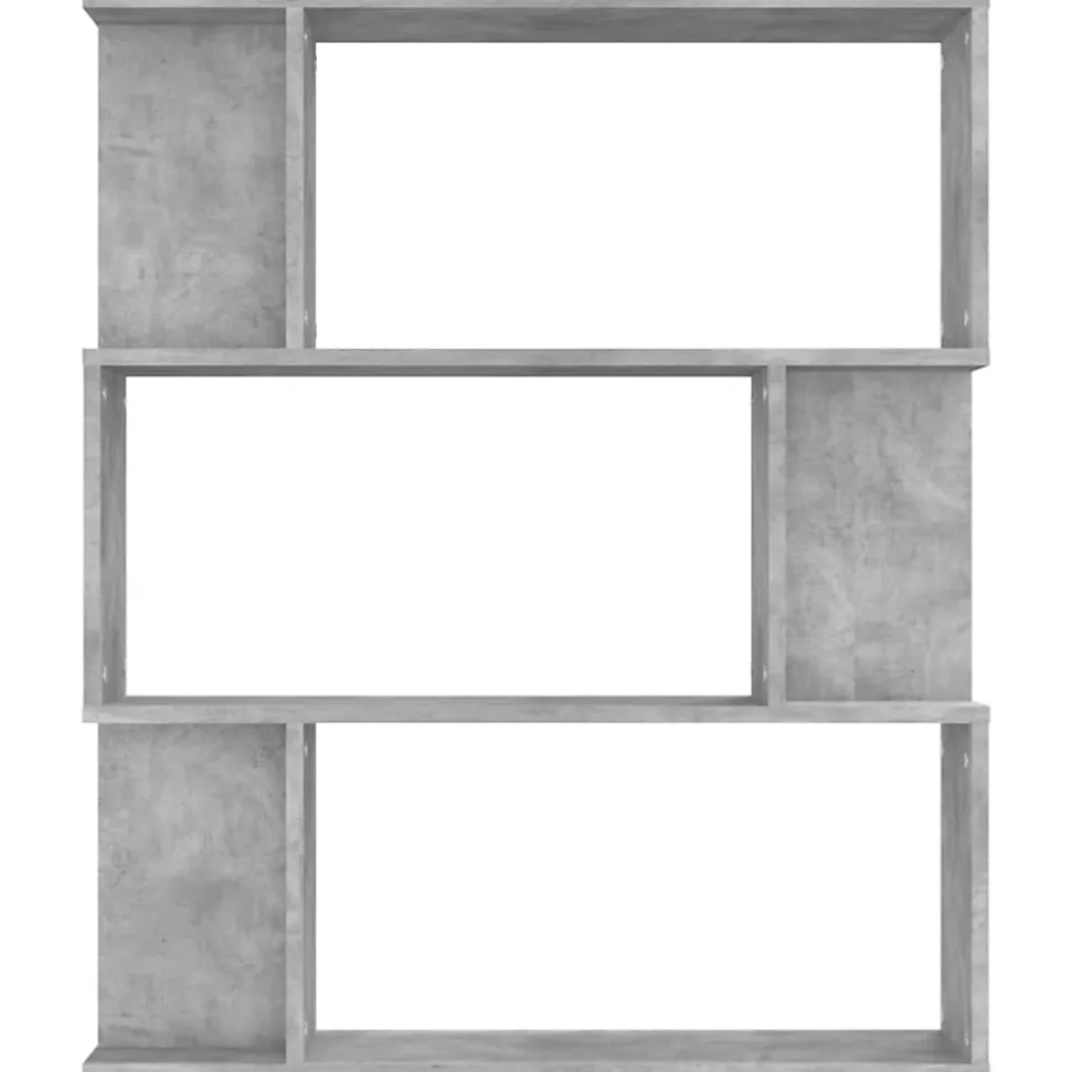 Bibliothèque/Séparateur de pièce Gris béton vidaXL