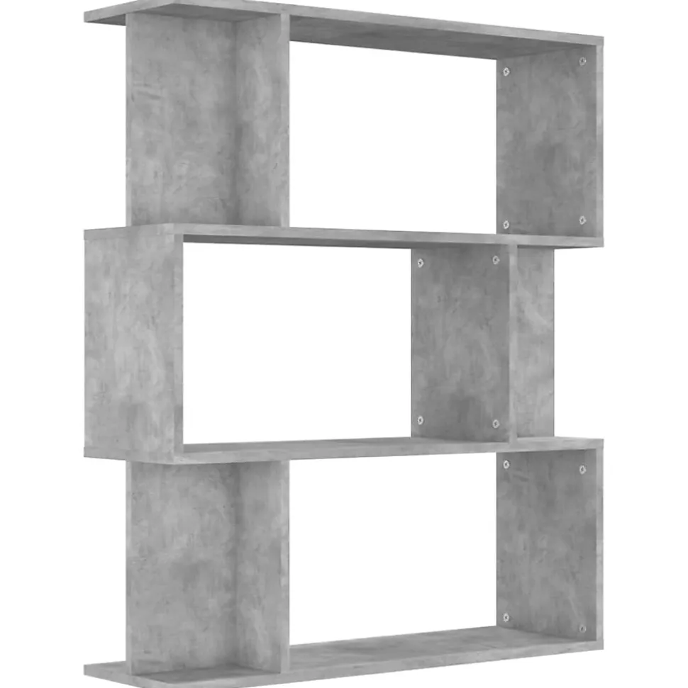 Bibliothèque/Séparateur de pièce Gris béton vidaXL