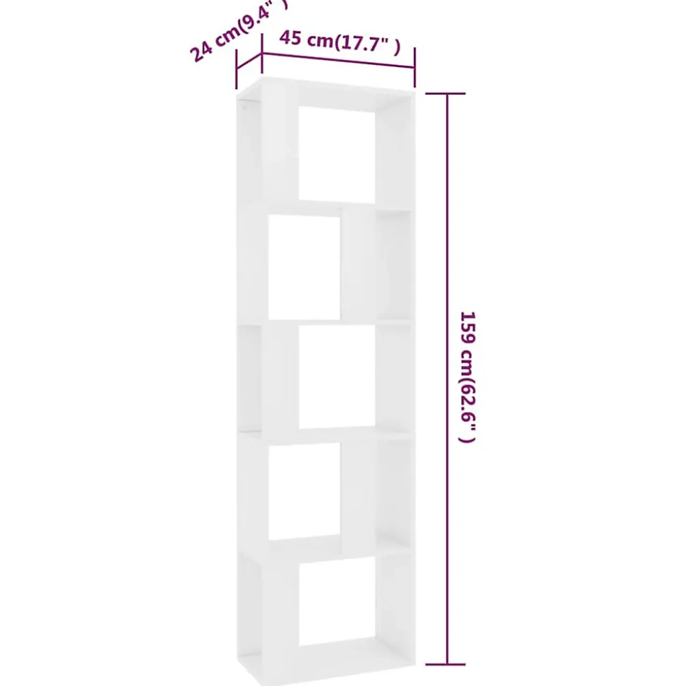 Bibliothèque/Séparateur de pièce Blanc vidaXL