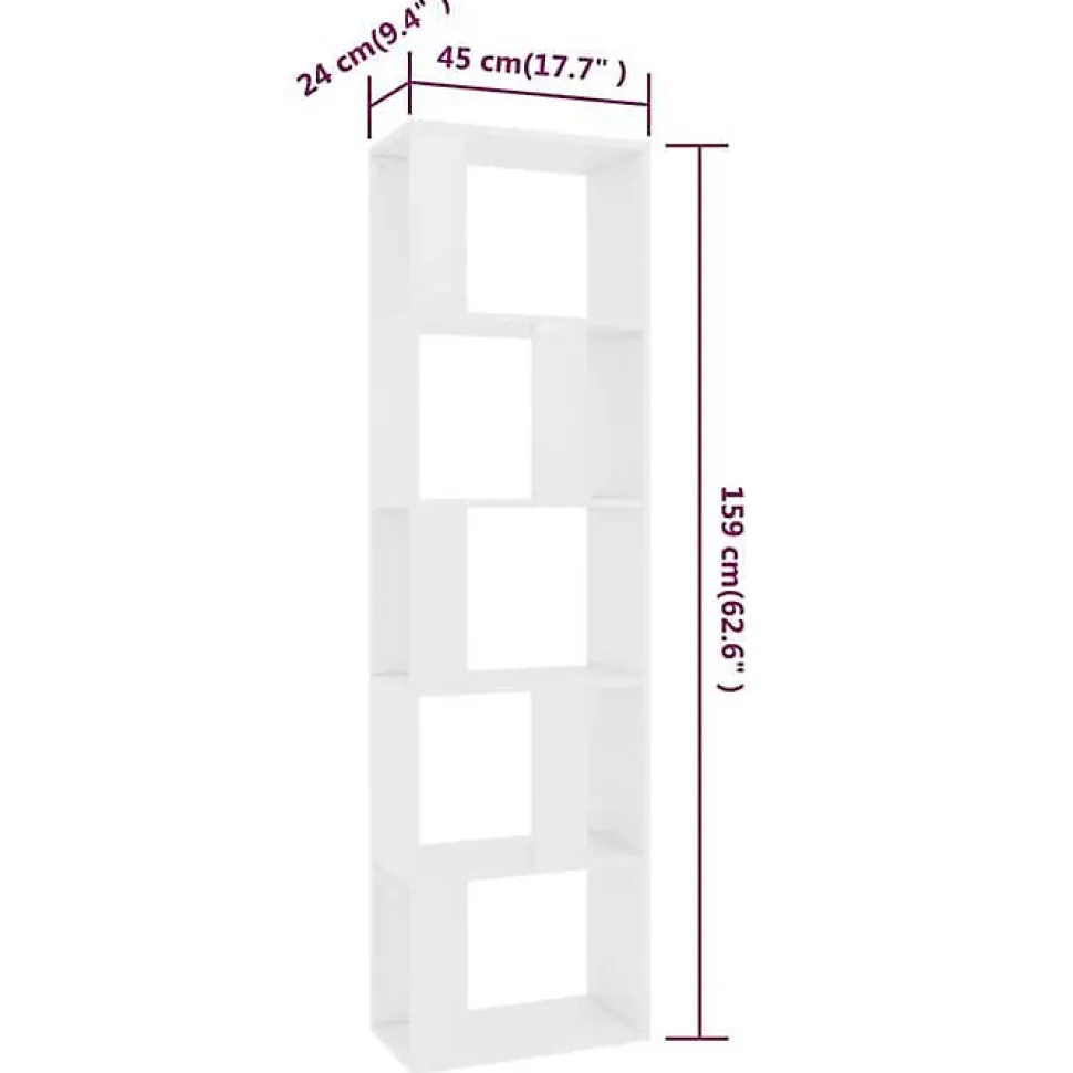 Bibliothèque/Séparateur de pièce Blanc vidaXL