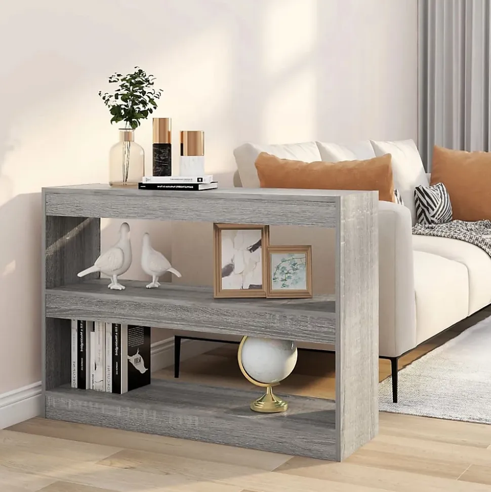 Bibliothèque/Séparateur de pièce sonoma gris 100x30x72 cm vidaXL
