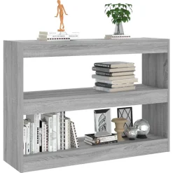 Bibliothèque/Séparateur de pièce sonoma gris 100x30x72 cm vidaXL