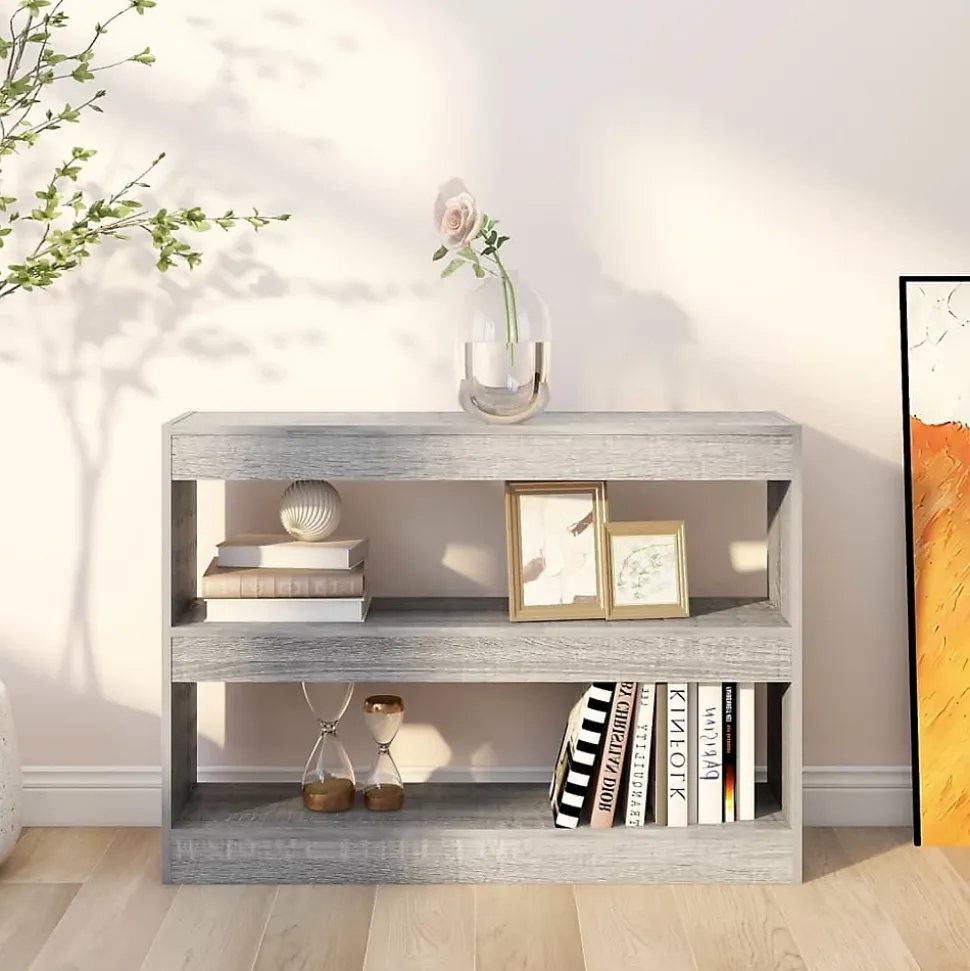 Bibliothèque/Séparateur de pièce sonoma gris 100x30x72 cm vidaXL