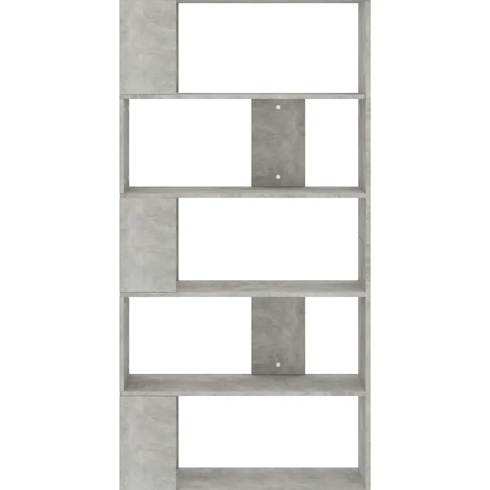 Bibliothèque/Séparateur de pièce Gris béton vidaXL