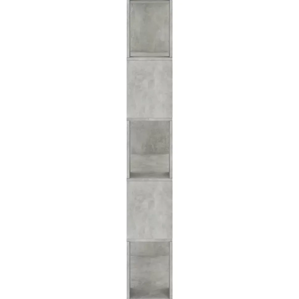 Bibliothèque/Séparateur de pièce Gris béton vidaXL