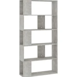 Bibliothèque/Séparateur de pièce Gris béton vidaXL