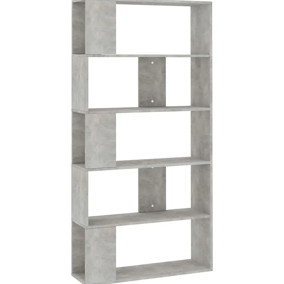 Bibliothèque/Séparateur de pièce Gris béton vidaXL