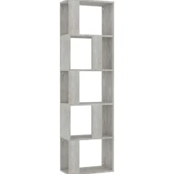 Bibliothèque/Séparateur de pièce Gris béton vidaXL