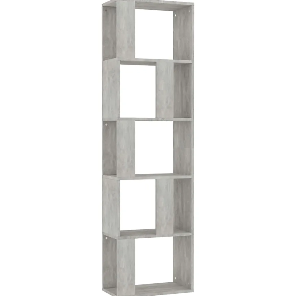 Bibliothèque/Séparateur de pièce Gris béton vidaXL