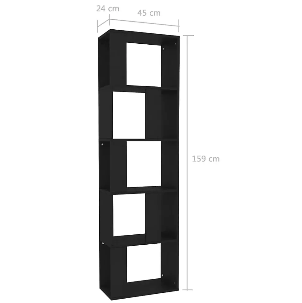 Bibliothèque/Séparateur de pièce Noir vidaXL